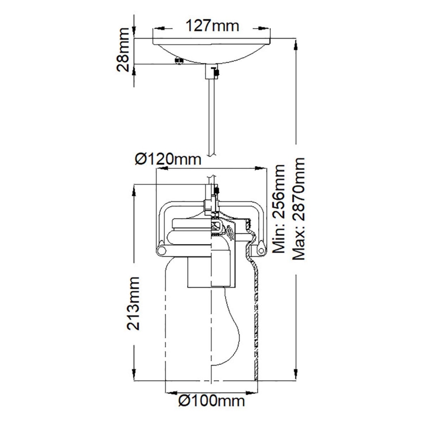 Elstead KL-BRINLEY-MP-OZ - Candelabro suspenso BRINLEY 1xE27/60W/230V antracite