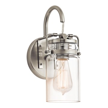 Elstead KL-BRINLEY1-NI - Iluminação de parede BRINLEY 1xE27/60W/230V cromado mate