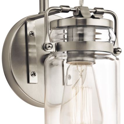 Elstead KL-BRINLEY1-NI - Iluminação de parede BRINLEY 1xE27/60W/230V cromado mate