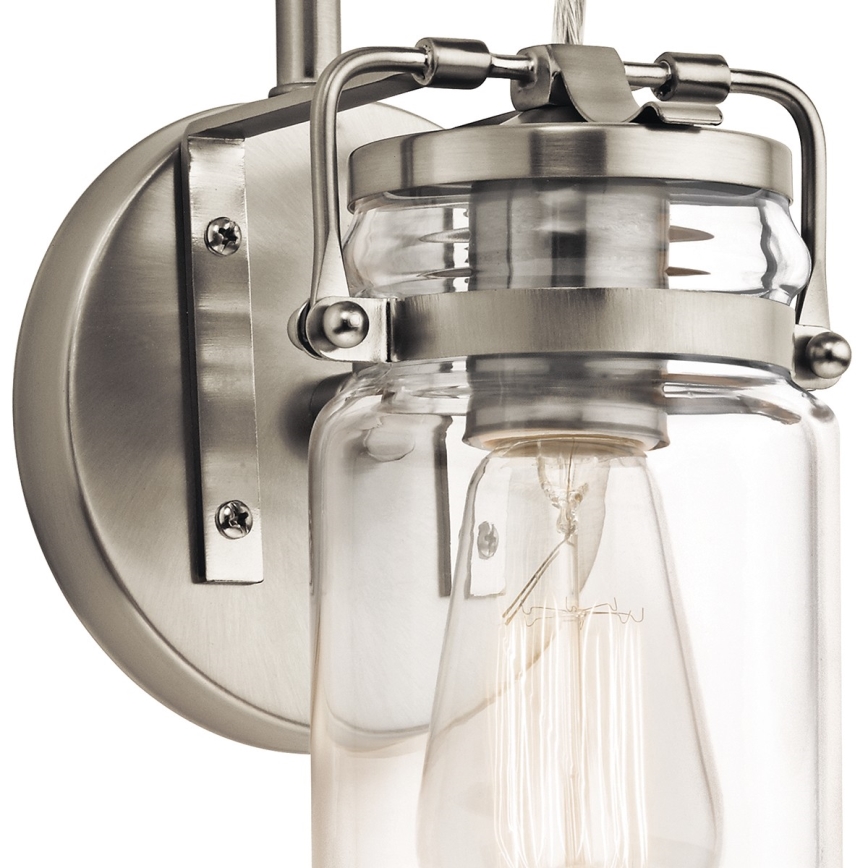 Elstead KL-BRINLEY1-NI - Iluminação de parede BRINLEY 1xE27/60W/230V cromado mate
