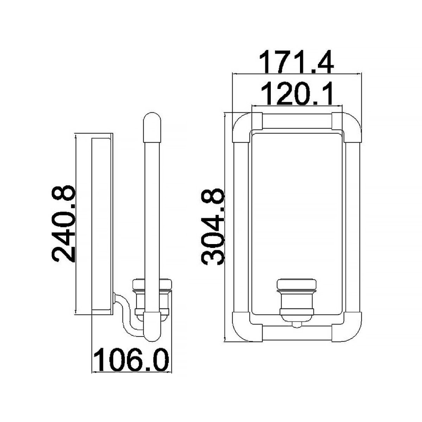 Elstead KL-IMAHN1 - Iluminação de parede IMAHN 1xE27/60W/230V