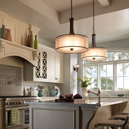 Elstead KL-LACEY-P-L-MB - Candelabro suspenso LACEY 4xE27/60W/230V