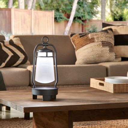 Elstead KL-LYNDON-BT-B-BK - Candeeiro exterior LED com altifalante LED/3W/230V IP44 300 mA