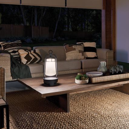 Elstead KL-LYNDON-BT-B-BK - Candeeiro exterior LED com altifalante LED/3W/230V IP44 300 mA