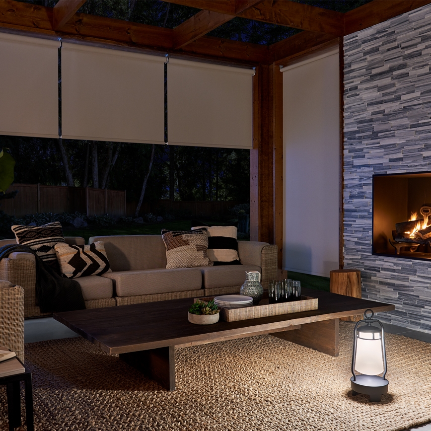 Elstead KL-LYNDON-BT-B-BK - Candeeiro exterior LED com altifalante LED/3W/230V IP44 300 mA