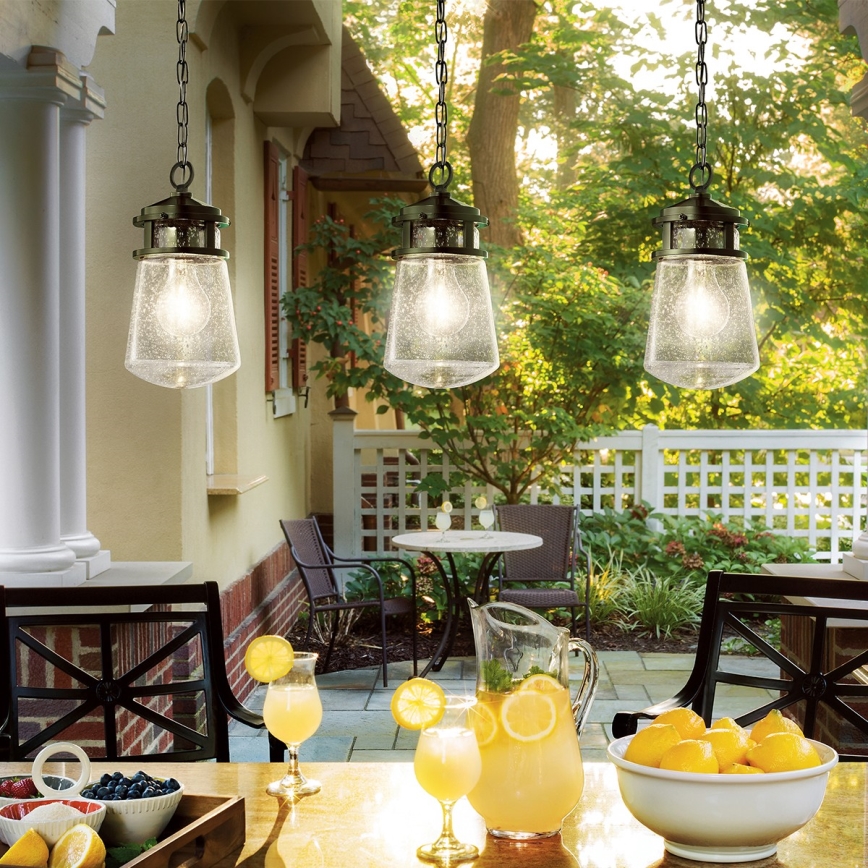 Elstead KL-LYNDON8-S-AZ - Candelabro exterior LYNDON 1xE27/75W/230V IP44 antracite