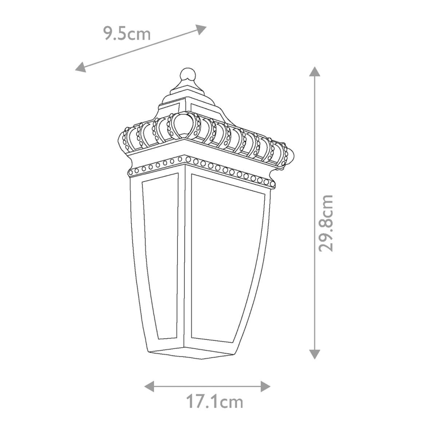 Elstead KL-VENETIAN7-S - Iluminação de parede exterior VENETIAN 1xE14/60W/230V IP44