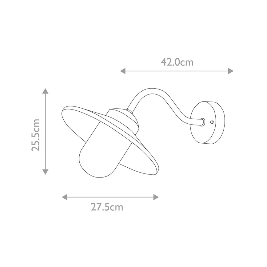 Elstead - Aplique de parede exterior com sensor KLAMPENBORG 1xE27/60W/230V IP44