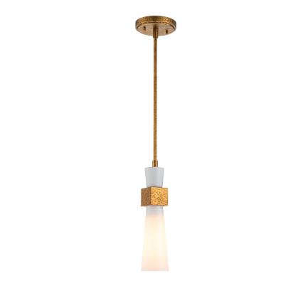 Elstead - Lustre de haste KRISTY 1xE27/40W/230V Ø 15,2 cm acabamento em cobre
