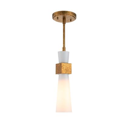 Elstead - Lustre de haste KRISTY 1xE27/40W/230V Ø 15,2 cm acabamento em cobre