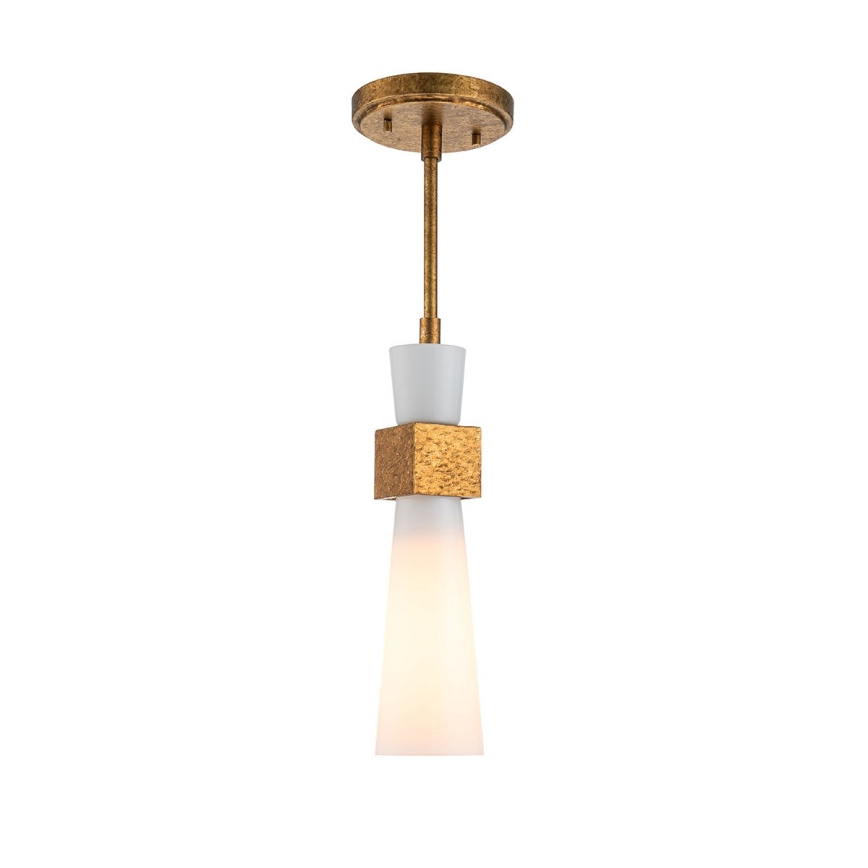Elstead - Lustre de haste KRISTY 1xE27/40W/230V Ø 15,2 cm acabamento em cobre