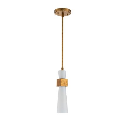 Elstead - Lustre de haste KRISTY 1xE27/40W/230V Ø 15,2 cm acabamento em cobre