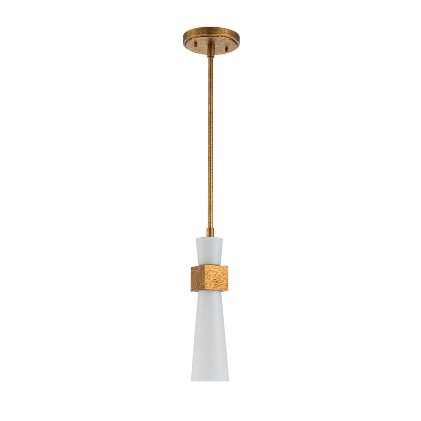 Elstead - Lustre de haste KRISTY 1xE27/40W/230V Ø 15,2 cm acabamento em cobre