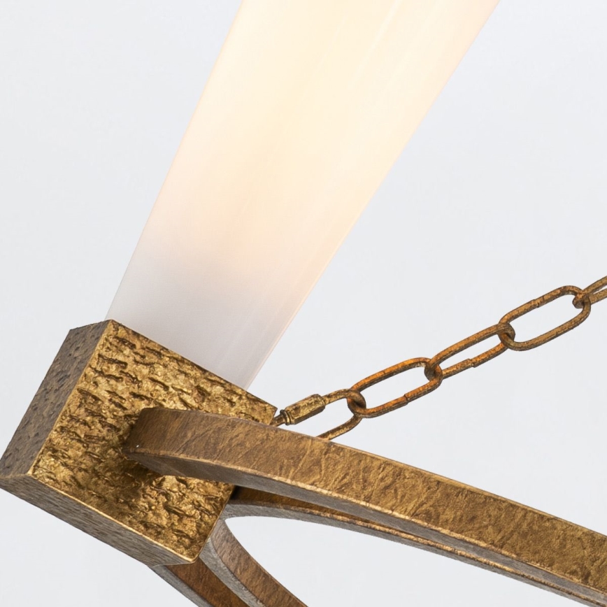 Elstead - Lustre de haste KRISTY 4xE27/40W/230V, acabamento em cobre