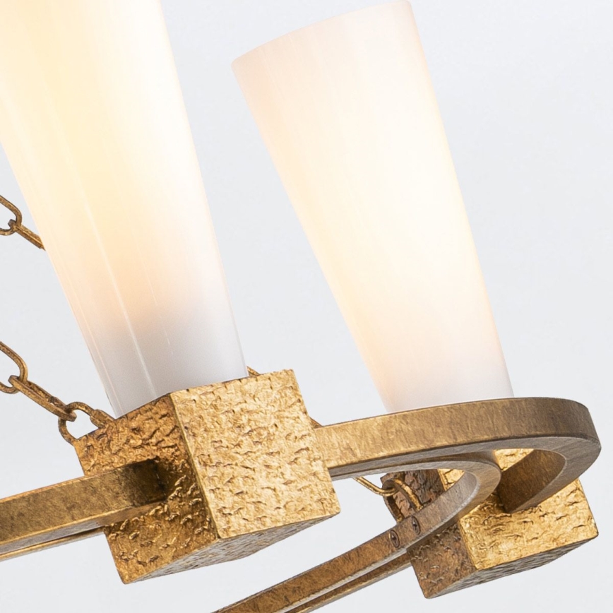 Elstead - Lustre de haste KRISTY 5xE27/40W/230V, acabamento em cobre