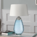 Elstead - Lâmpada de Mesa LED LENA 1xE27/40W/230V + 1xGU10/7W 74 cm azul/branco