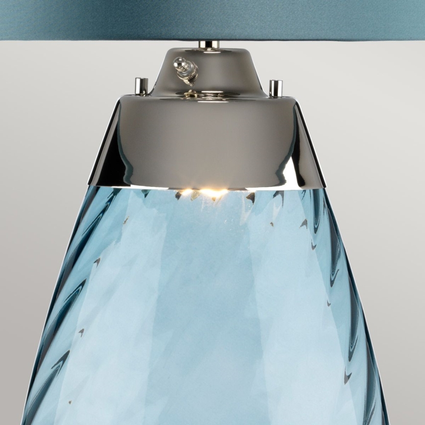 Elstead - Candeeiro de mesa LED LENA 1xE27/40W/230V + 1xGU10/7W 74 cm azul
