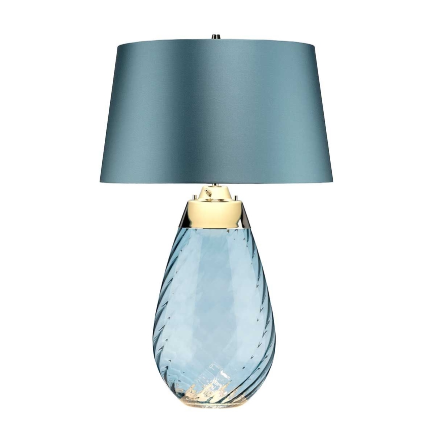 Elstead - Candeeiro de mesa LED LENA 1xE27/40W/230V + 1xGU10/7W 74 cm azul