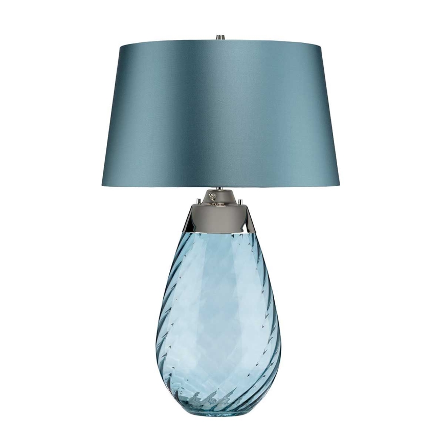 Elstead - Candeeiro de mesa LED LENA 1xE27/40W/230V + 1xGU10/7W 74 cm azul