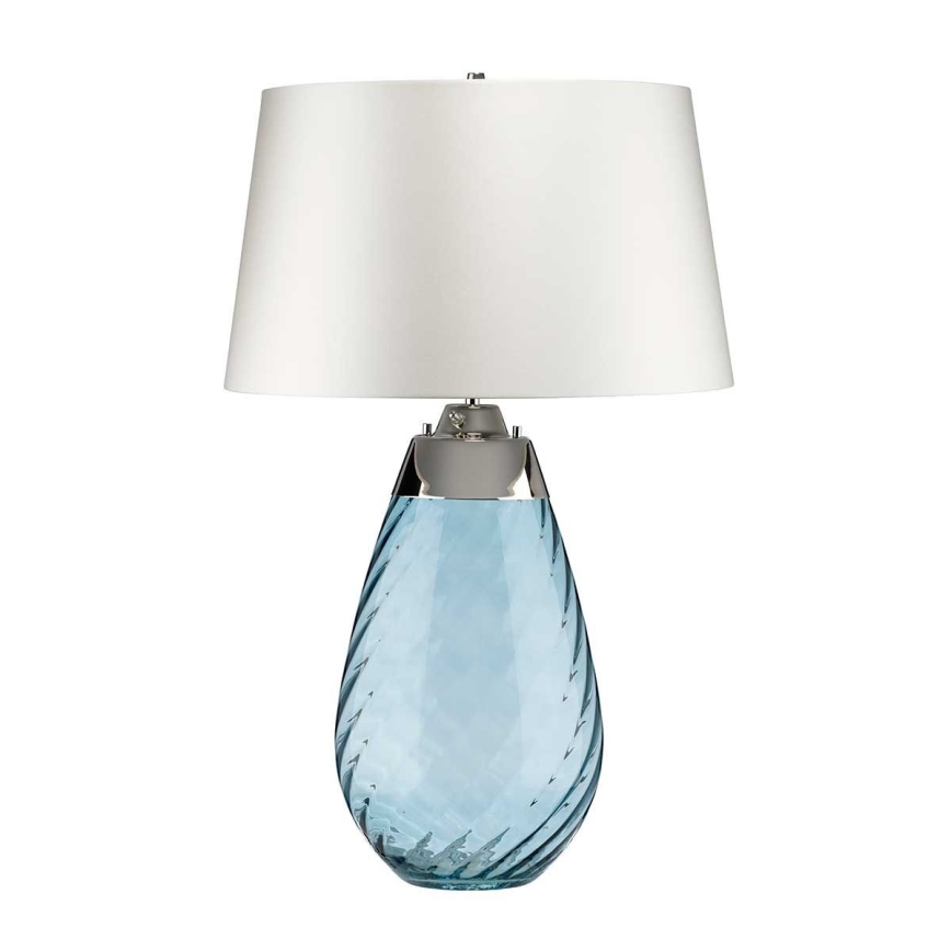 Elstead - Candeeiro de mesa LED LENA 1xE27/40W/230V + 1xGU10/7W 74 cm azul/branco