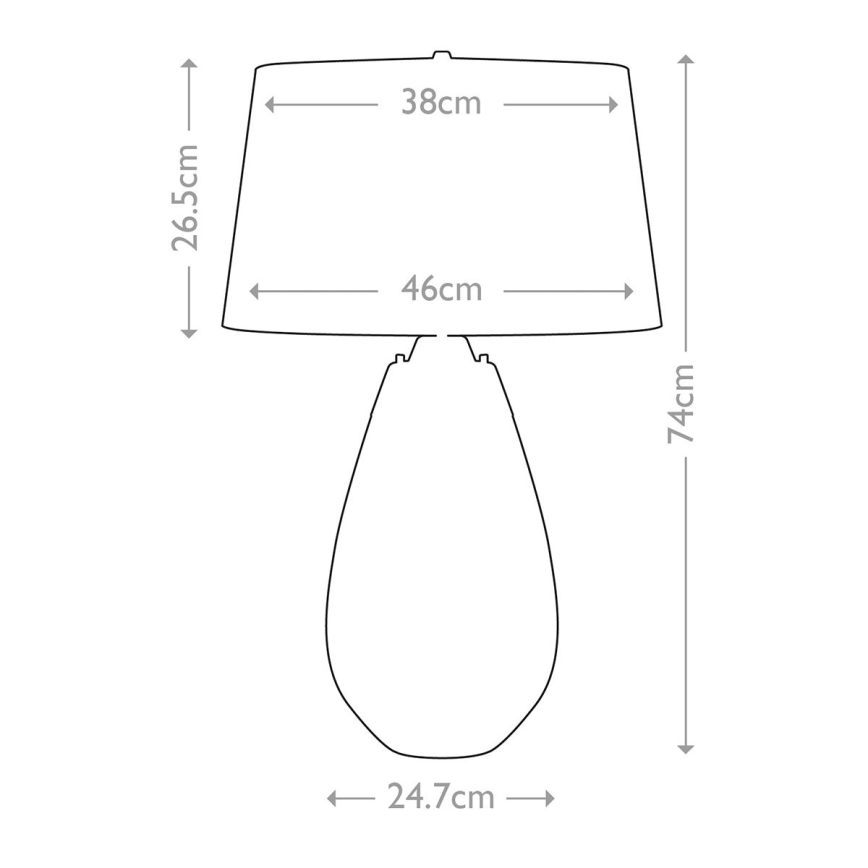 Elstead - Candeeiro de mesa LED LENA 1xE27/40W/230V + 1xGU10/7W 74 cm cinzento