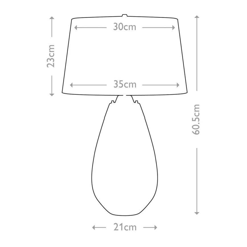 Elstead - Candeeiro de mesa LED LENA 1xE27/60W/230V + 1xGU10/7W 60,5cm azul/branco