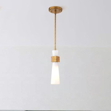 Elstead - Lustre de haste KRISTY 1xE27/40W/230V Ø 15,2 cm acabamento em cobre
