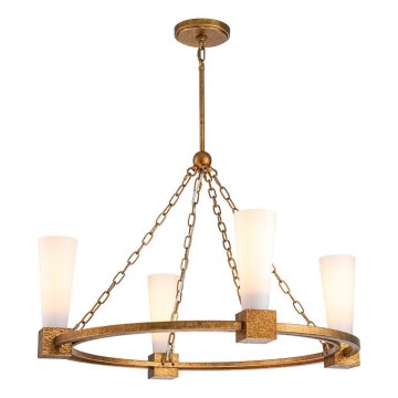 Elstead - Lustre de haste KRISTY 4xE27/40W/230V, acabamento em cobre
