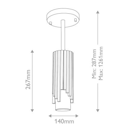 Elstead - Lustre de haste MARVELE 1xE14/40W/230V dourado
