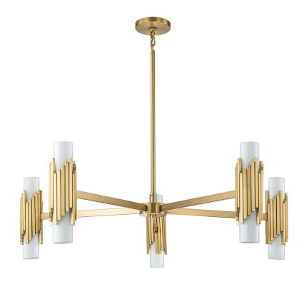 Elstead - Lustre com haste MARVELE 10xE14/40W/230V dourado