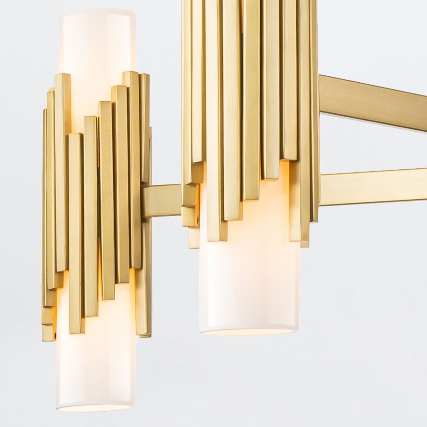 Elstead - Lustre com haste MARVELE 10xE14/40W/230V dourado