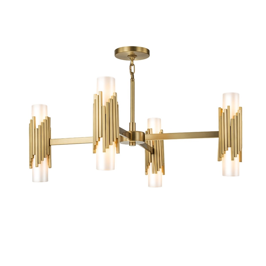 Elstead - Lustre com haste MARVELE 8xE14/40W/230V dourado