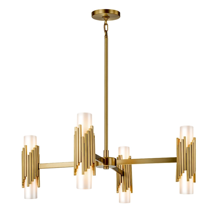 Elstead - Lustre com haste MARVELE 8xE14/40W/230V dourado