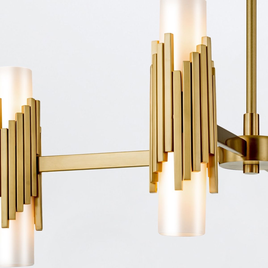 Elstead - Lustre com haste MARVELE 8xE14/40W/230V dourado