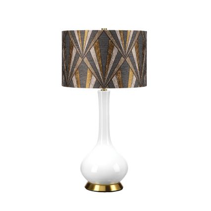Elstead - Candeeiro de mesa MILO 1xE27/60W/230V cinzento/dourado