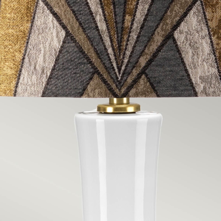 Elstead - Candeeiro de mesa MILO 1xE27/60W/230V cinzento/dourado