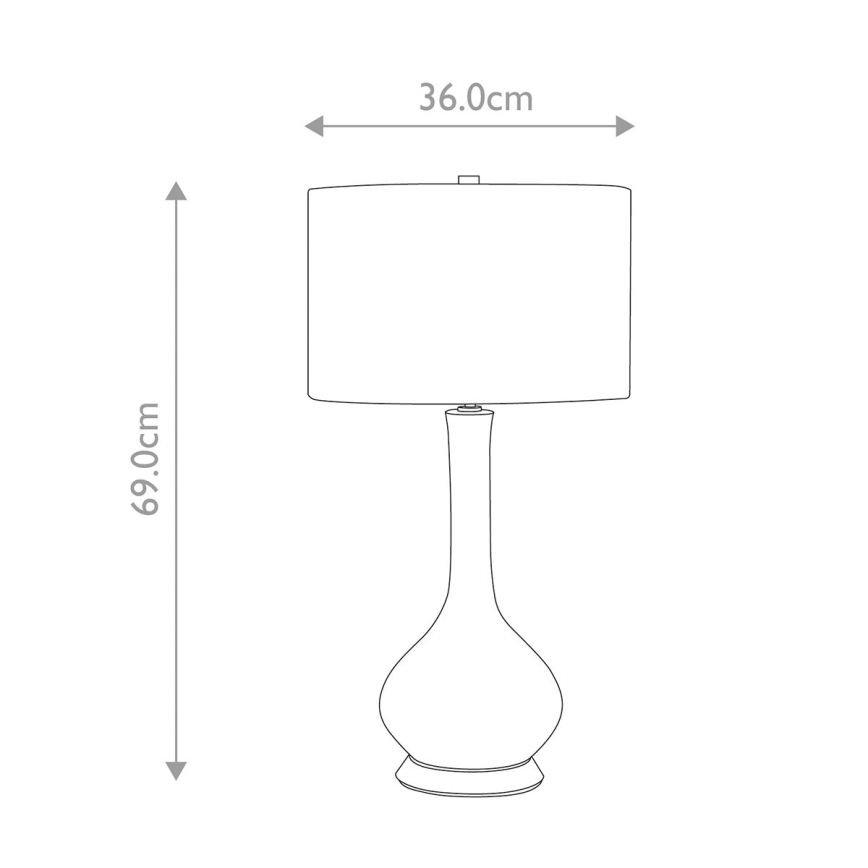 Elstead - Candeeiro de mesa MILO 1xE27/60W/230V cinzento/dourado