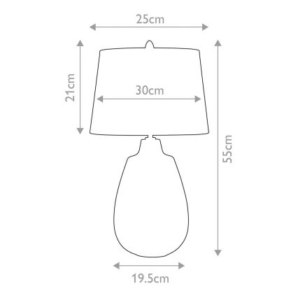 Elstead - Candeeiro de mesa NEWHAM 1xE27/60W/230V