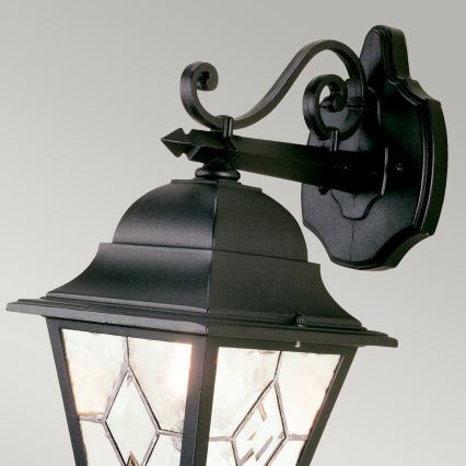 Elstead NR2-BLK - Iluminação de parede exterior NORFOLK 1xE27/100W/230V IP43