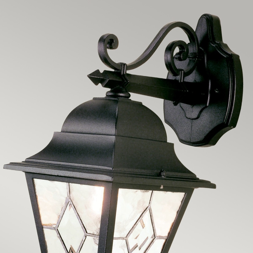 Elstead NR2-BLK - Iluminação de parede exterior NORFOLK 1xE27/100W/230V IP43