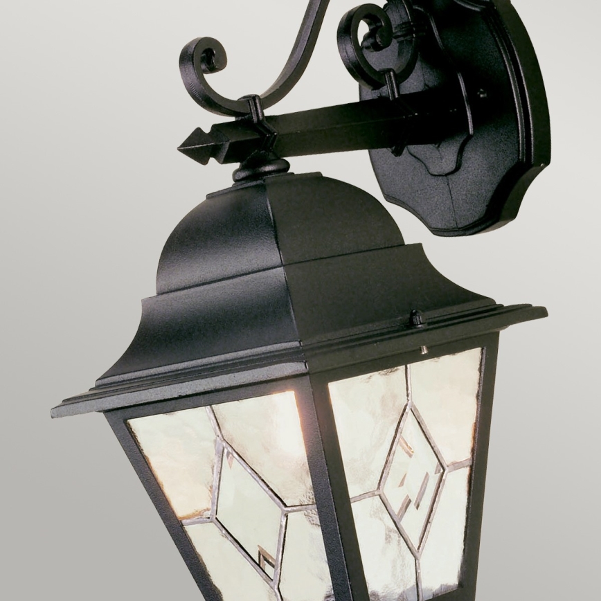 Elstead NR2-BLK - Iluminação de parede exterior NORFOLK 1xE27/100W/230V IP43