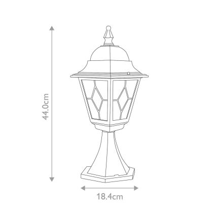 Elstead NR3-BLK - Candeeiro exterior NORFOLK 1xE27/100W/230V IP43