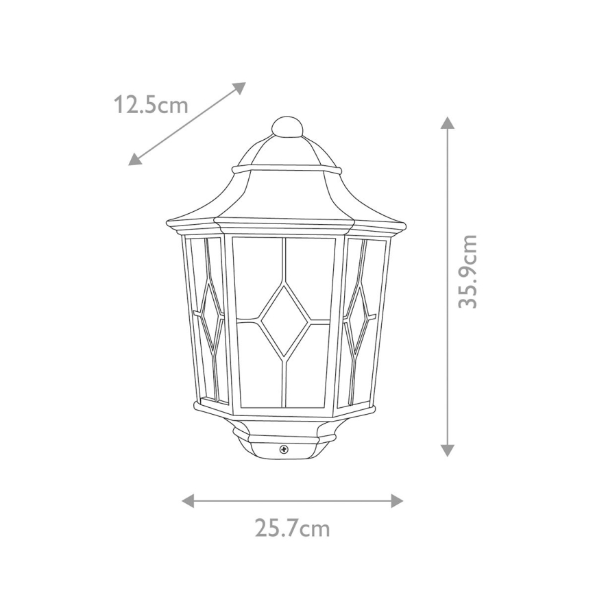 Elstead NR7-2-BLK - Iluminação de parede exterior NORFOLK 1xE27/100W/230V IP43