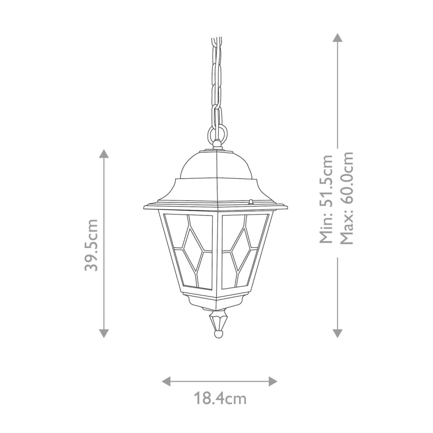 Elstead NR9-BLK - Candelabro exterior NORFOLK 1xE27/100W/230V IP43
