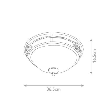 Elstead - Iluminação de teto PEMBROKE 2xE27/60W/230V