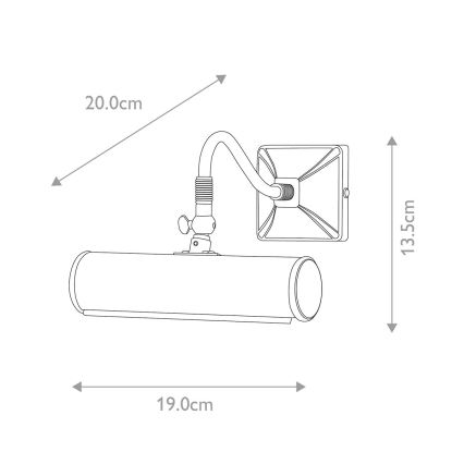 Elstead - Iluminação de ilustração PICTURE LIGHT 1xE14/40W/230V