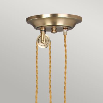 Elstead PV-P-AGB - Candelabro suspenso PROVENCE 1xE27/100W/230V latão
