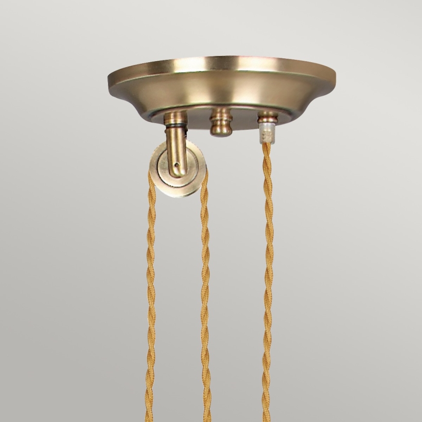 Elstead PV-P-AGB - Candelabro suspenso PROVENCE 1xE27/100W/230V latão
