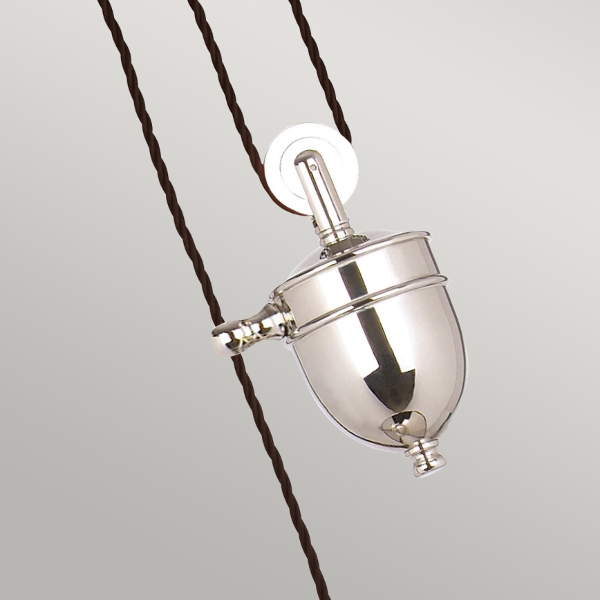 Elstead PV-P-PN - Candelabro suspenso PROVENCE 1xE27/100W/230V cromado brilhante