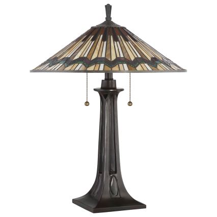 Elstead QZ-ALCOTT-TL - Candeeiro de mesa ALCOTT 2xE27/60W/230V